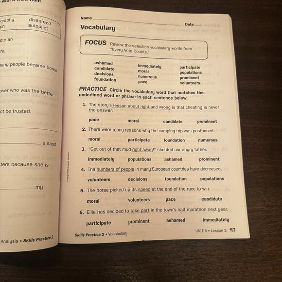 Open Court Skills Practice Book 2 Workbook Grade 3 Unused Writing Spelling - Picture 11 of 13